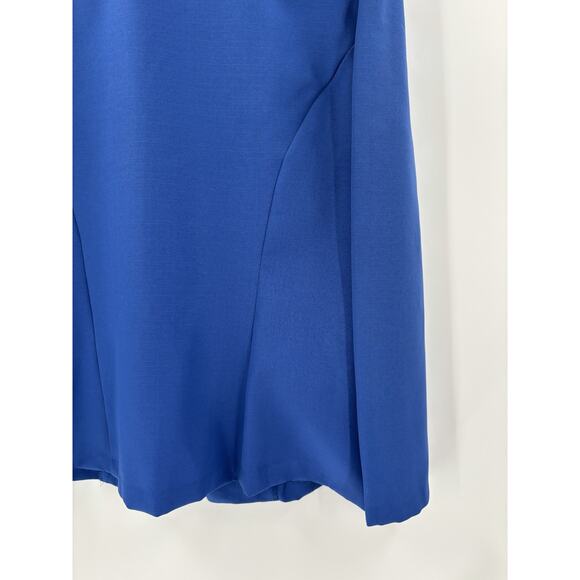 Vintage Good Times Jacket Womens 18 Blue Double Breasted V Neck Pleated 80s 90s - Picture 10 of 15